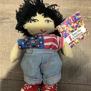 Save the Children Rag Bean Bag Doll Haruko 7" with Tags